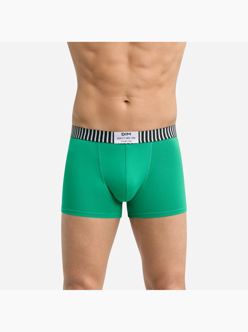 Lot de 3 boxers coton stretch imprimés Vibes Blanc - Kiabi