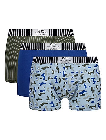 Lot de 3 boxers coton stretch imprimés Vibes