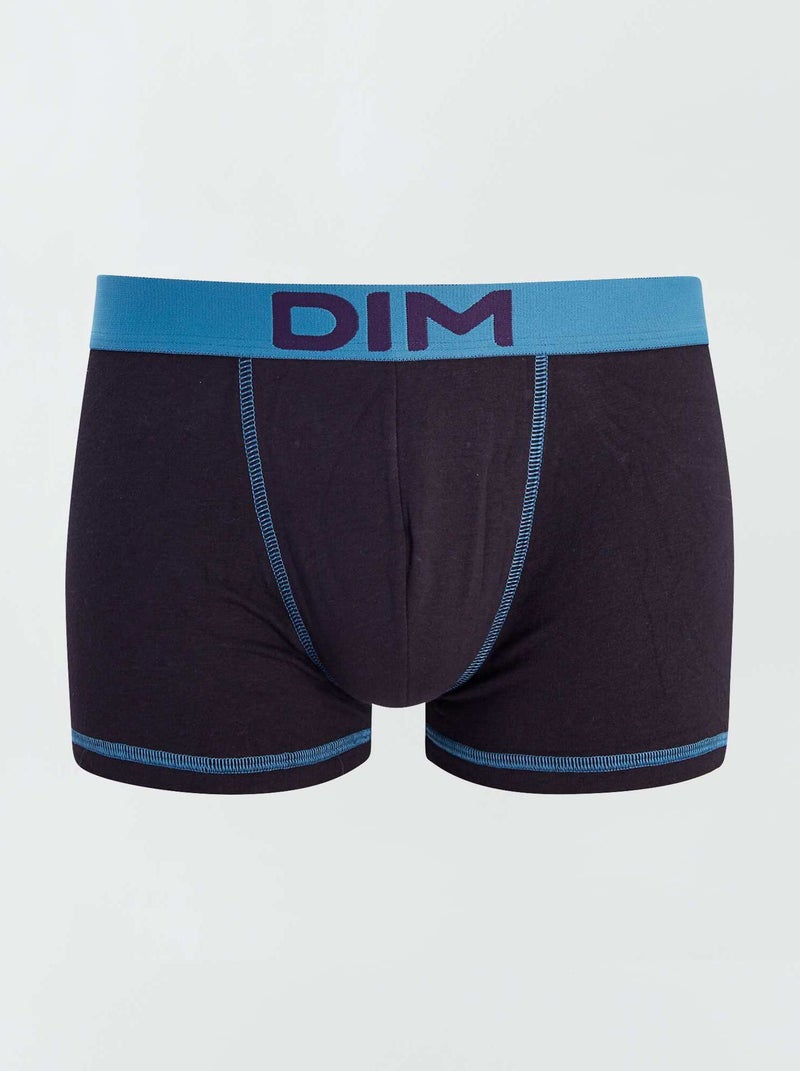 Lot de 3 boxers coton stretch Mix and colors 'DIM' noir - Kiabi