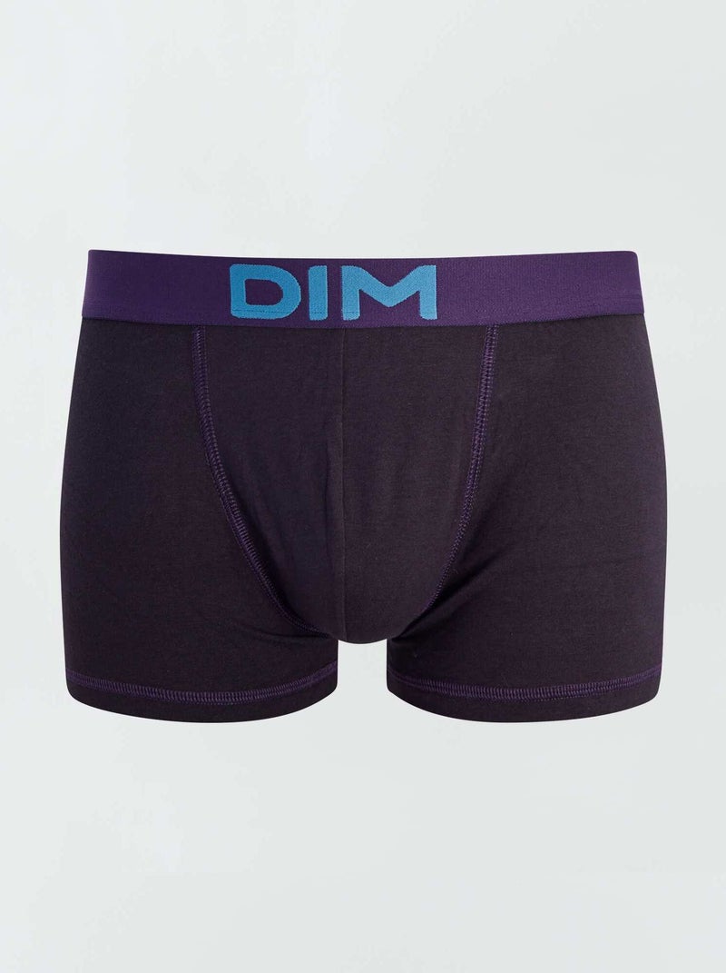 Lot de 3 boxers coton stretch Mix and colors 'DIM' noir - Kiabi