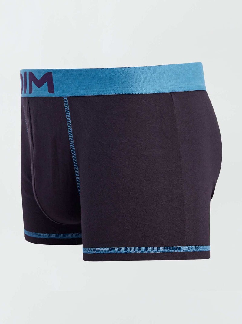 Lot de 3 boxers coton stretch Mix and colors 'DIM' noir - Kiabi