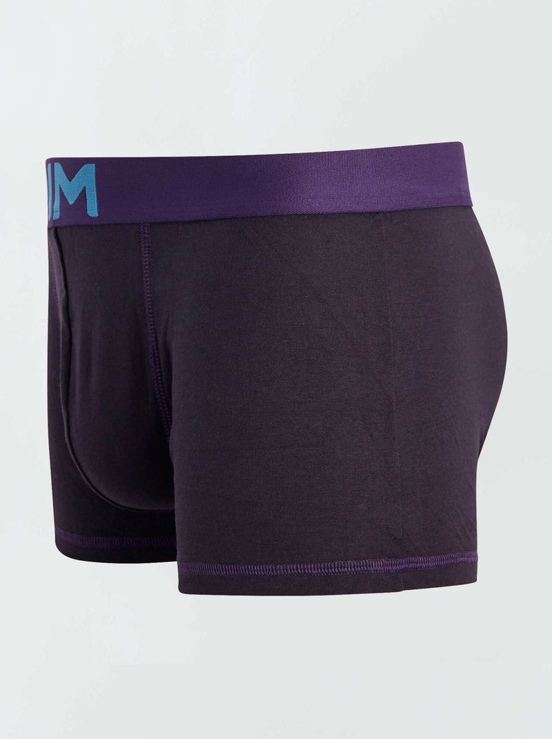 Lot de 3 boxers coton stretch Mix and colors 'DIM' noir - Kiabi