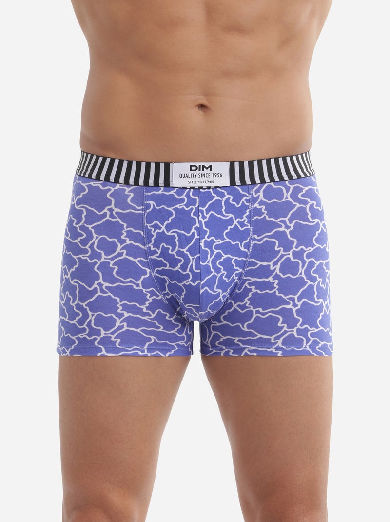 Lot de 3 Boxers Coton Stretch Vibes Bleu - Kiabi