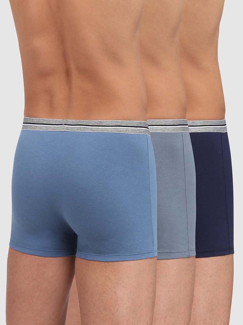 Lot de 3 Boxers Coton Ultra Resist Bleu - Kiabi