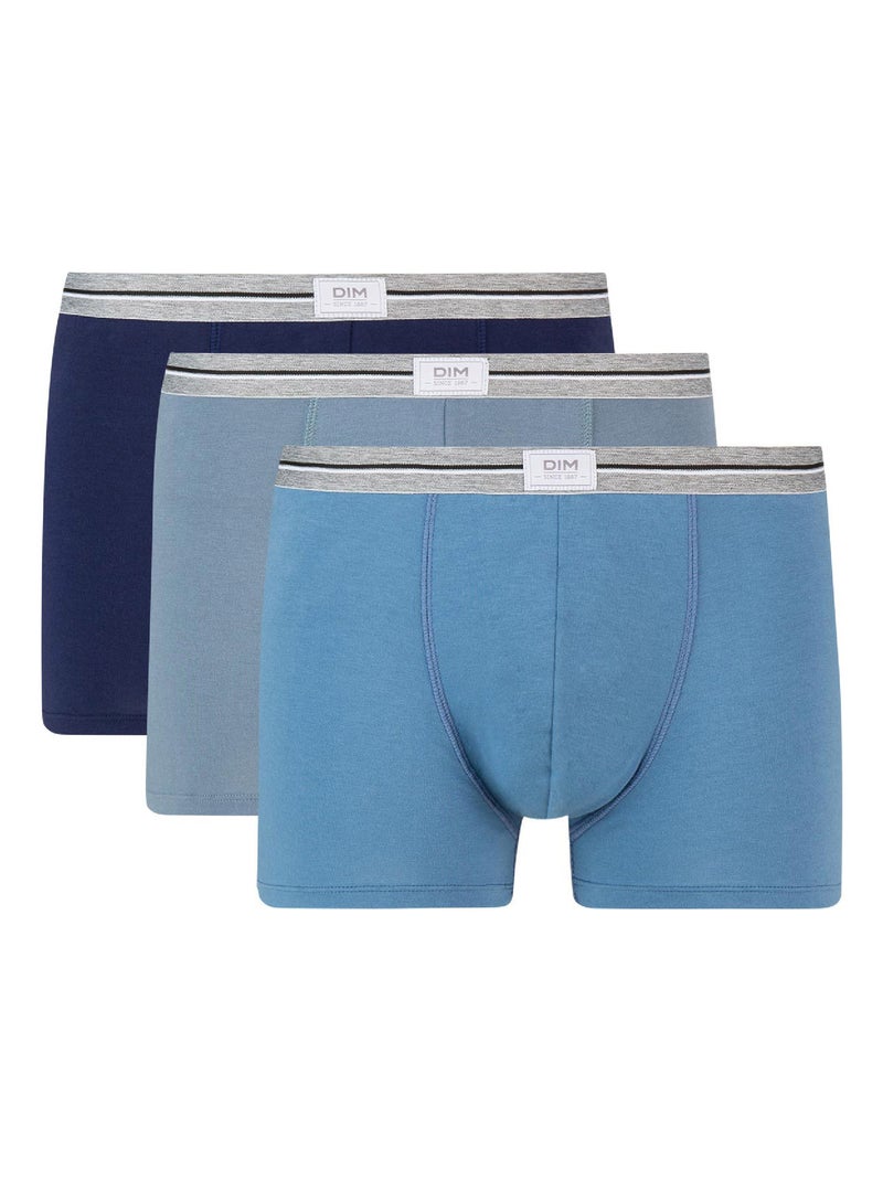 Lot de 3 Boxers Coton Ultra Resist Bleu - Kiabi
