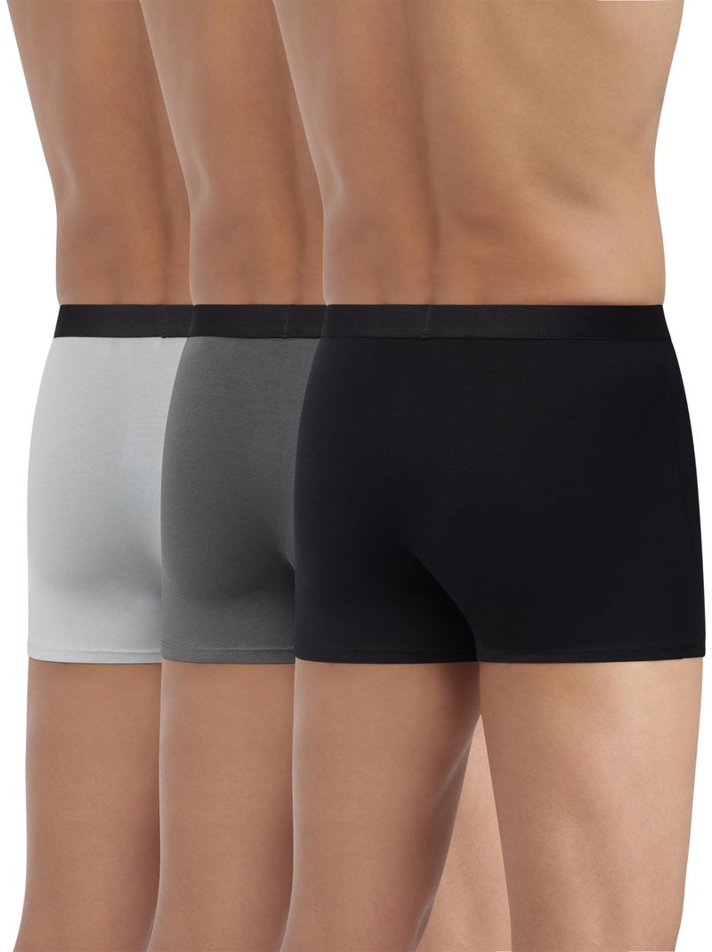 Lot de 3 Boxers Coton Ultra Resist Gris chiné - Kiabi