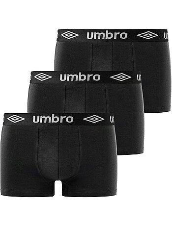 Lot de 3 Boxers coton uni homme Umbro