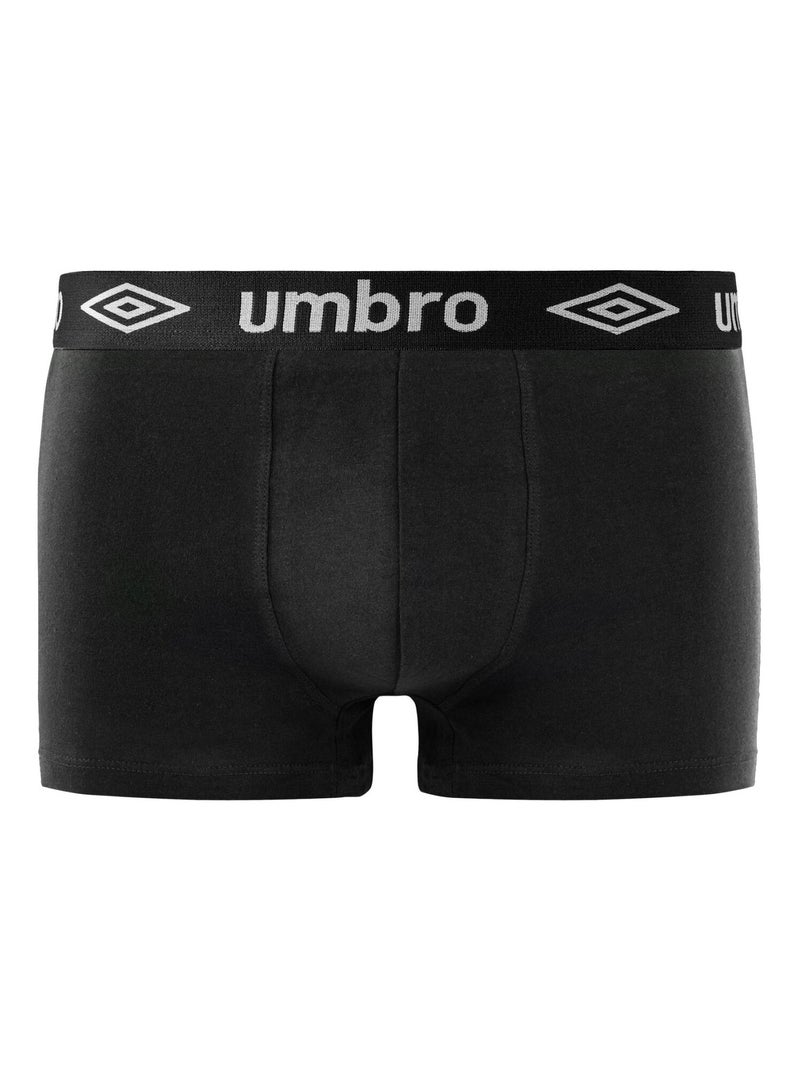 Lot de 3 Boxers coton uni homme Umbro Noir - Kiabi
