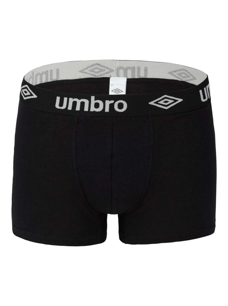 Lot de 3 Boxers coton uni homme Umbro Noir - Kiabi