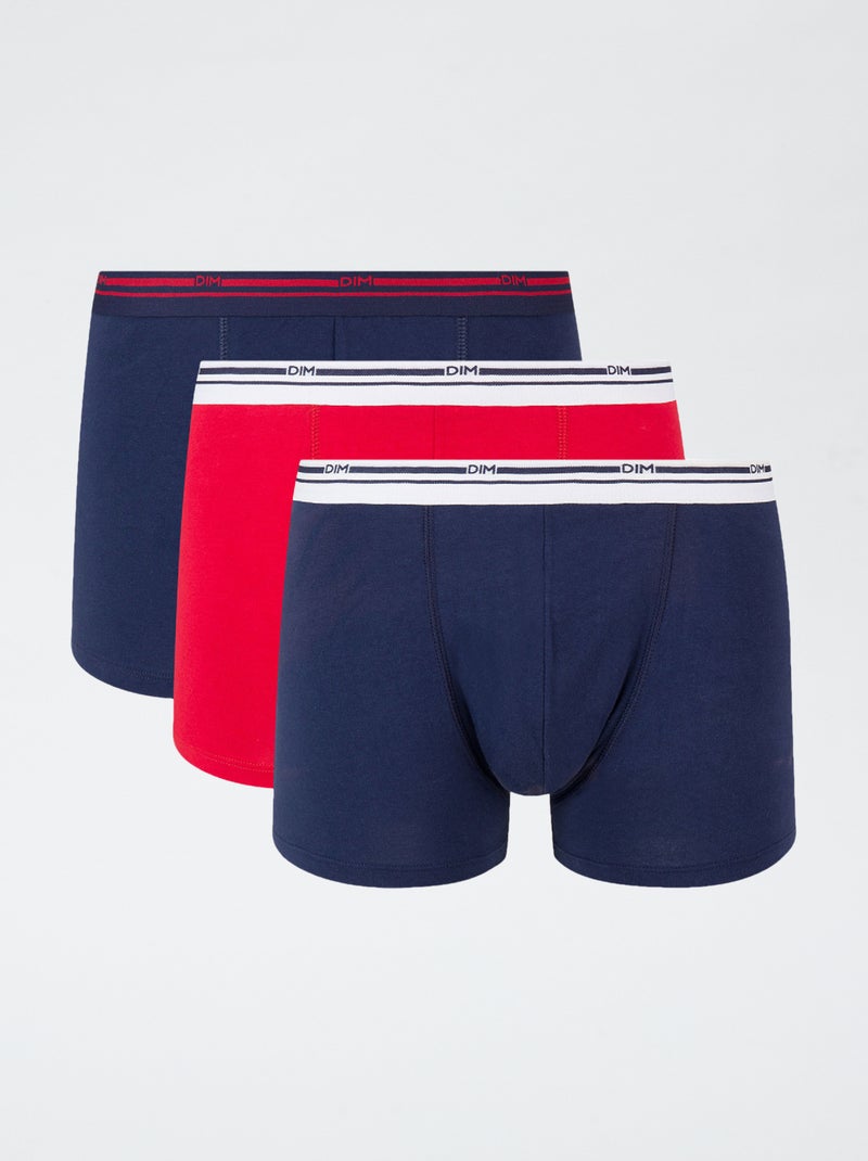 Lot de 3 boxers 'Dim' Bleu - Kiabi