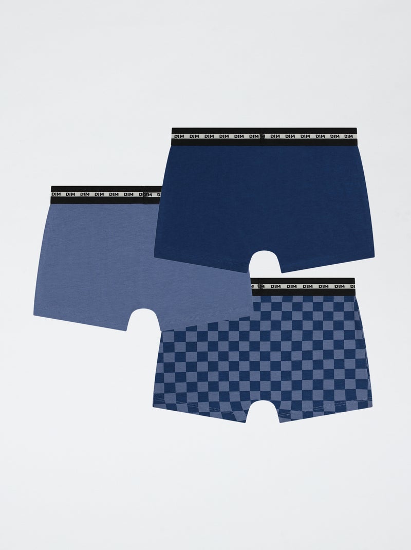 Lot de 3 boxers 'DIM' Bleu - Kiabi