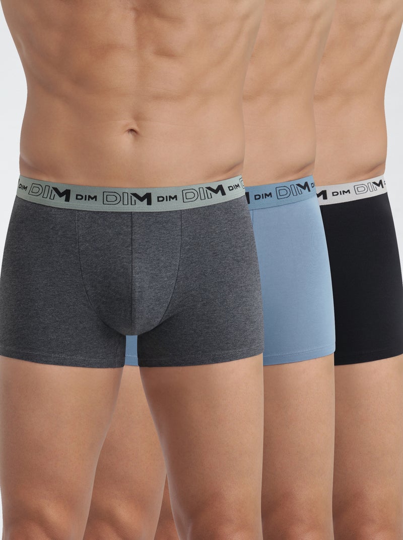 Lot de 3 boxers 'Dim' Gris - Kiabi
