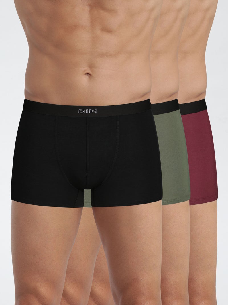 Lot de 3 boxers 'DIM' Kaki - Kiabi