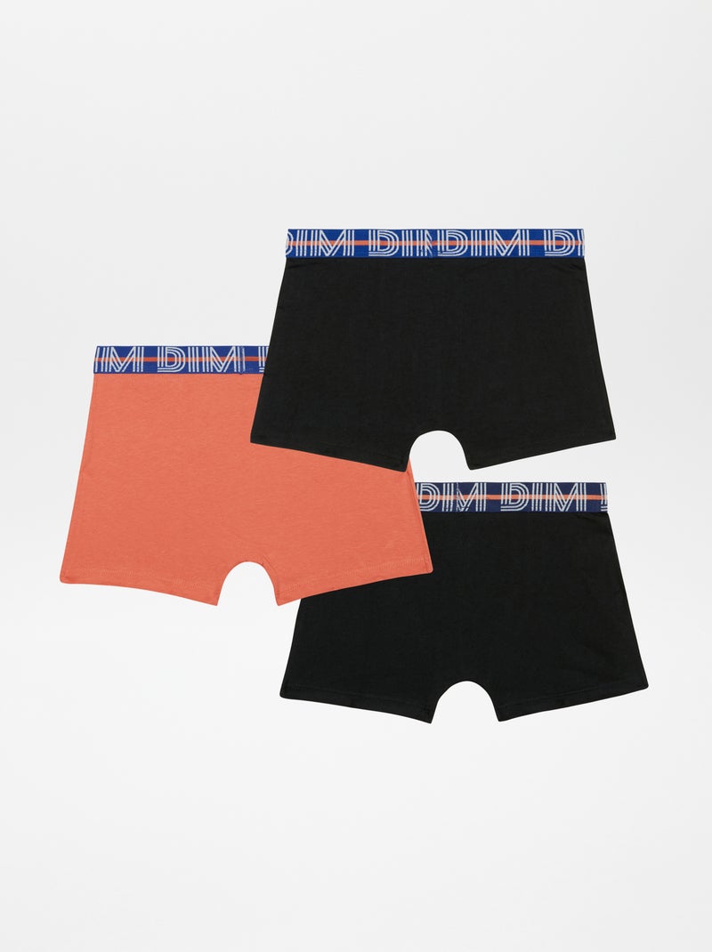 Lot de 3 boxers 'DIM' Orange - Kiabi