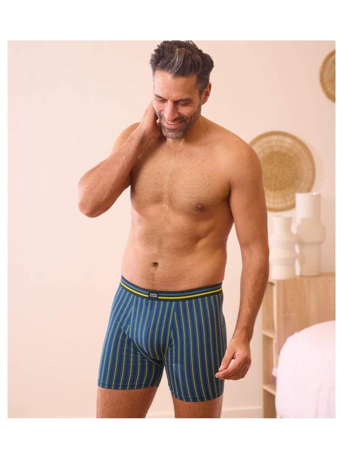 Lot de 3 Boxers en Coton Stretch   - ATLAS FOR MEN - Kiabi