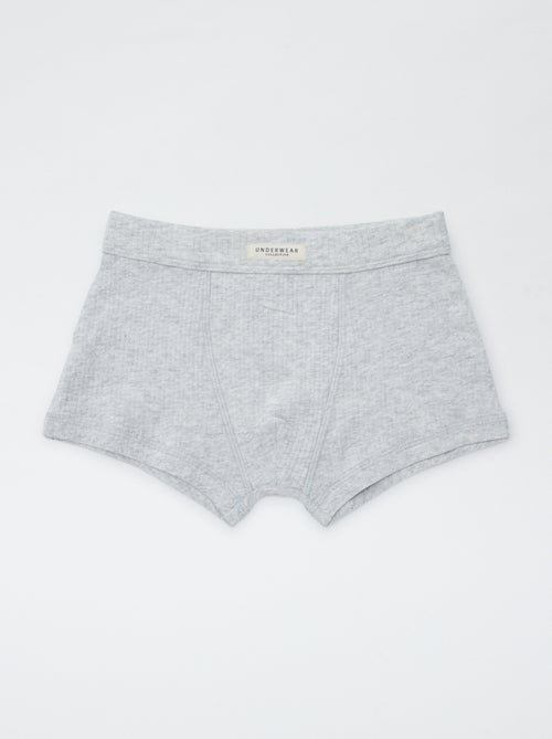Lot de 3 boxers en maille côtelée - Kiabi