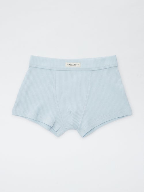 Lot de 3 boxers en maille côtelée - Kiabi