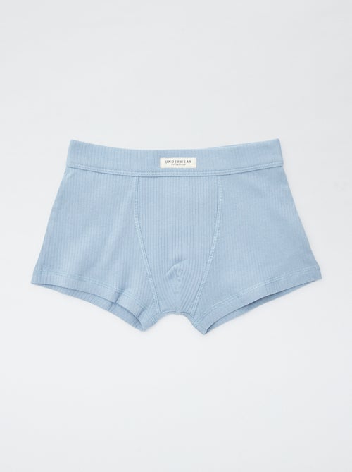 Lot de 3 boxers en maille côtelée - Kiabi