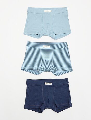 Lot de 3 boxers en maille côtelée