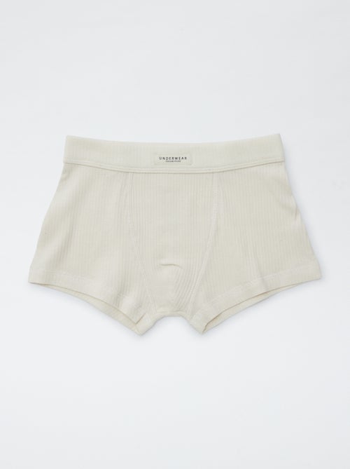 Lot de 3 boxers en maille côtelée - Kiabi