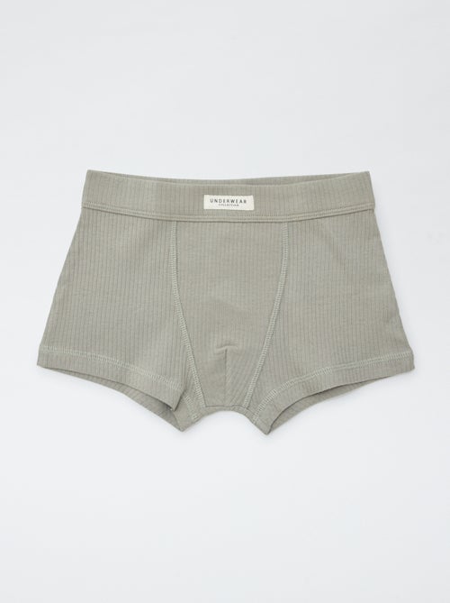 Lot de 3 boxers en maille côtelée - Kiabi
