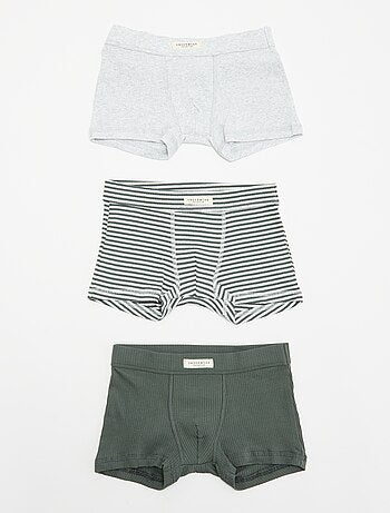 Lot de 3 boxers en maille côtelée
