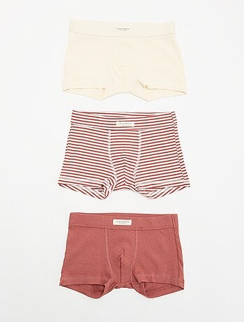 Lot de 3 boxers en maille côtelée