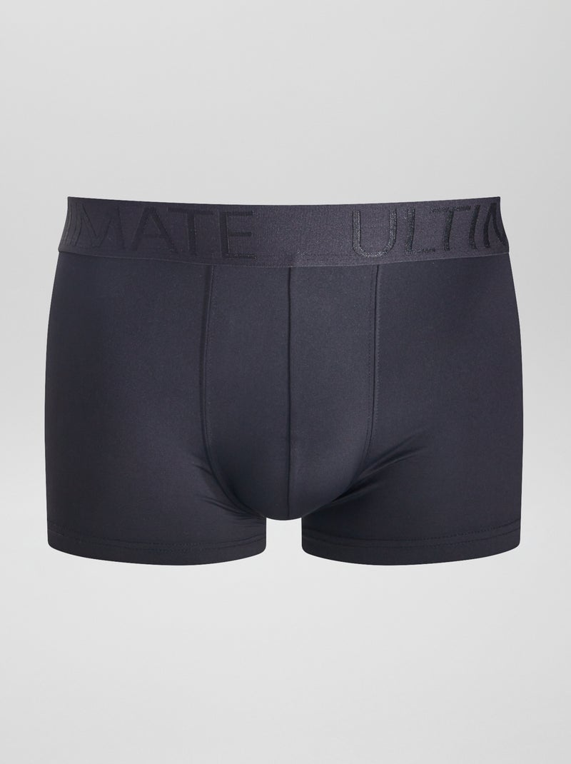 Lot de 3 boxers en microfibre stretch Noir - Kiabi