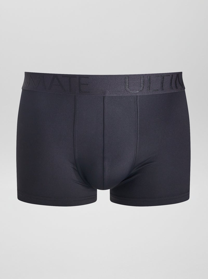 Lot de 3 boxers en microfibre stretch Noir - Kiabi
