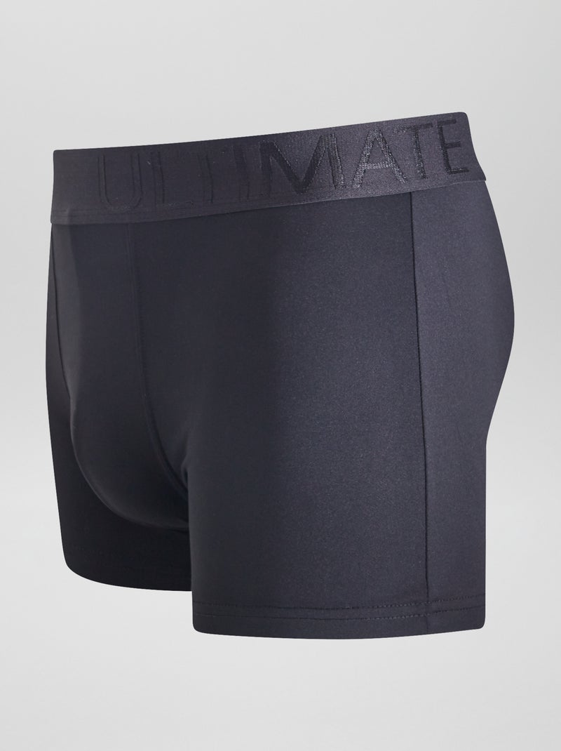 Lot de 3 boxers en microfibre stretch Noir - Kiabi