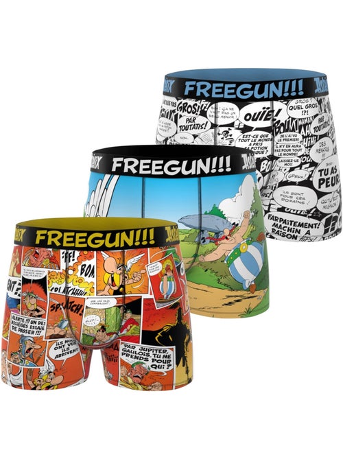 Lot de 3 boxers enfant Asterix Freegun - Kiabi