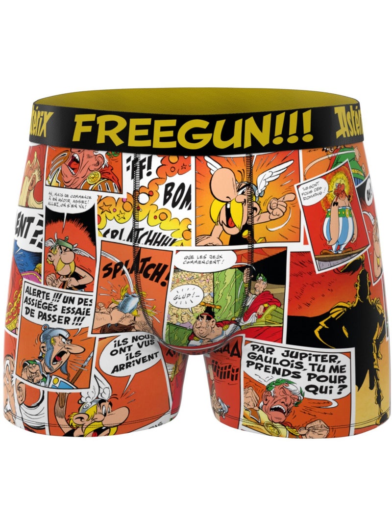 Lot de 3 boxers enfant Asterix Freegun Orange - Kiabi