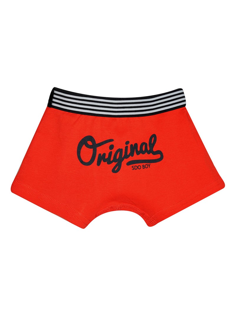 LOT DE 3 BOXERS ENFANT ESTEBE Rouge - Kiabi