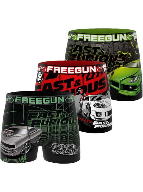 Lot de 3 boxers enfant Fast and furious Freegun - Kiabi