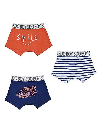 LOT DE 3 BOXERS ENFANT FECAMP