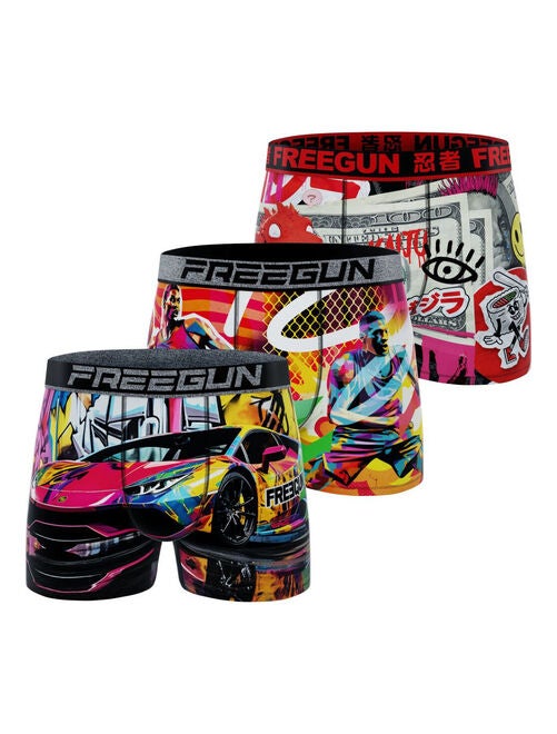 Lot de 3 boxers enfant Garantie 2 ans Pop Art Freegun - Kiabi