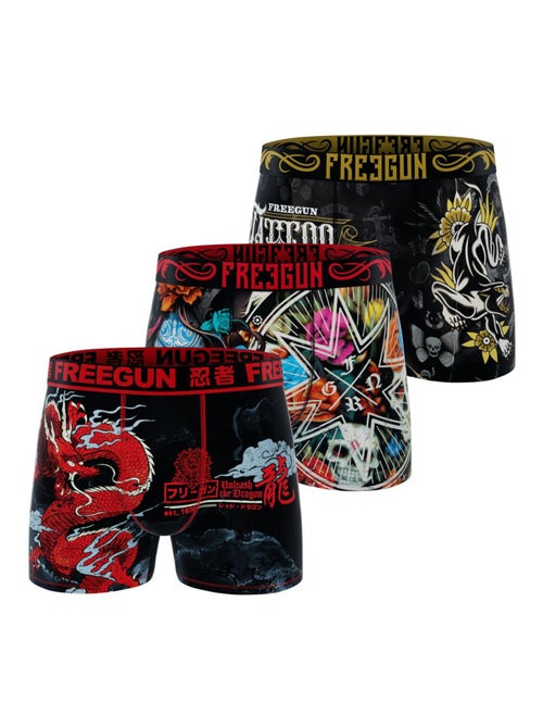 Lot de 3 boxers enfant Grunge Freegun - Kiabi