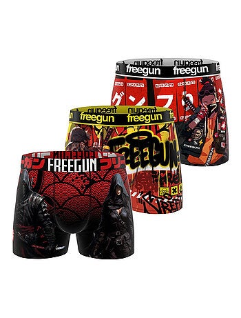 Lot de 3 boxers enfant Manga Comics Freegun