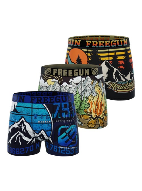 Lot de 3 boxers enfant Outdoor Freegun - Kiabi