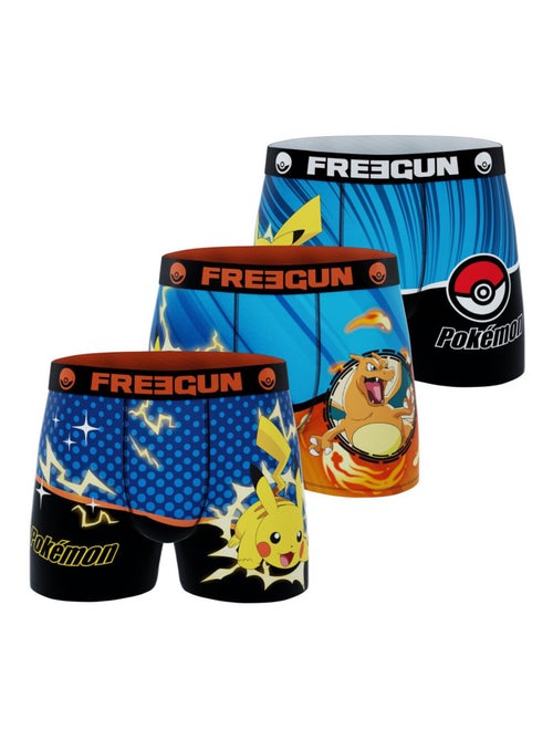 Lot de 3 boxers enfant Pokémon Pikachu Pokeball Freegun - Kiabi