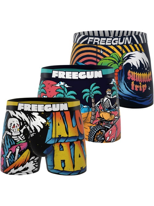 Lot de 3 boxers enfant Retro Summer Freegun - Kiabi