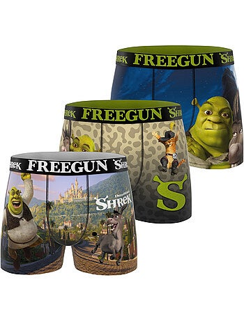 Lot de 3 boxers enfant shrek freegun