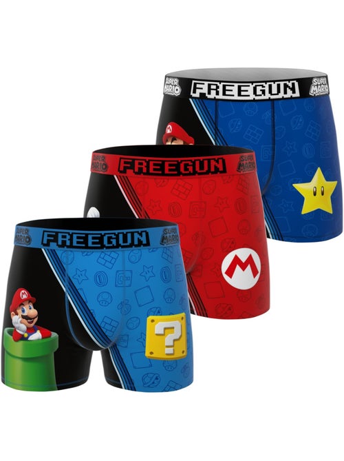 Lot de 3 boxers enfant Super Mario Bros Freegun - Kiabi
