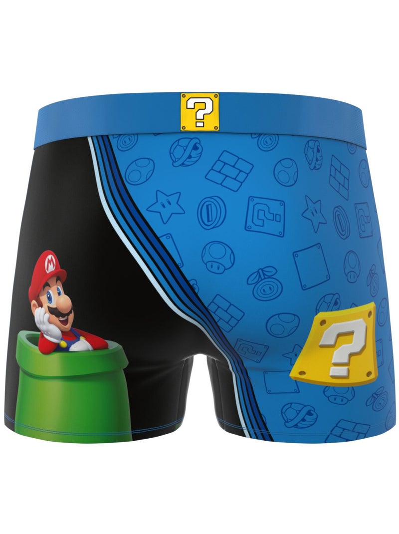 Lot de 3 boxers enfant Super Mario Bros Freegun Bleu - Kiabi