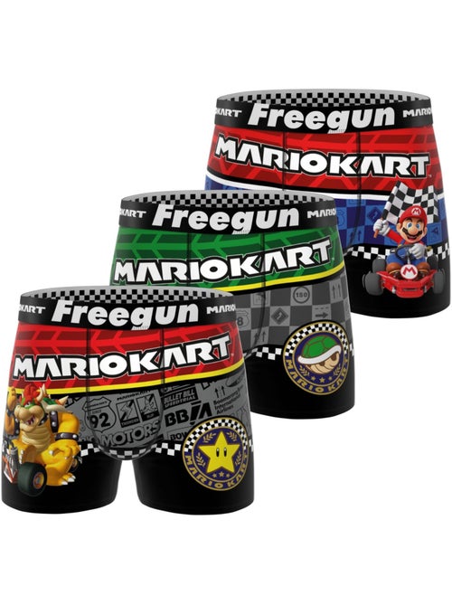 Lot de 3 boxers enfant Super Mario Kart Freegun - Kiabi
