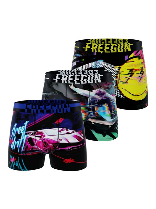 Lot de 3 boxers enfant Tech Glitchy Freegun - Kiabi