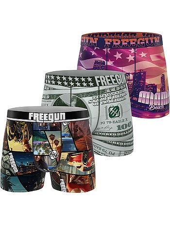 Lot de 3 boxers enfant This is America Freegun