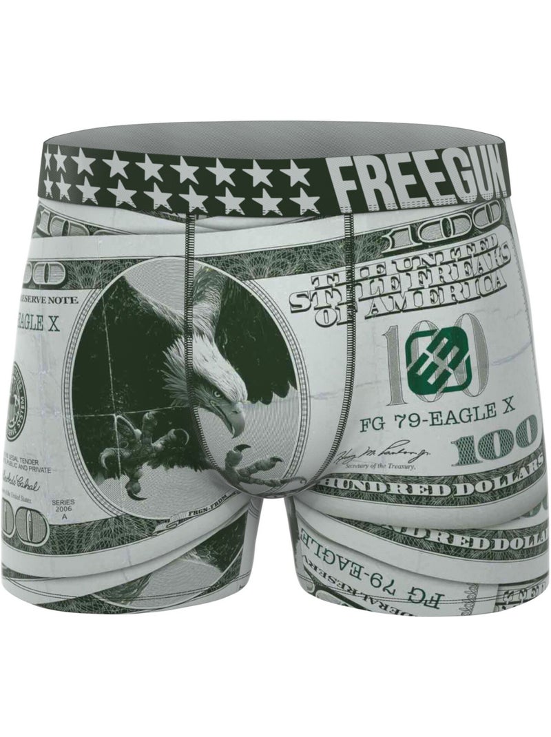 Lot de 3 boxers enfant This is America Freegun Violet - Kiabi