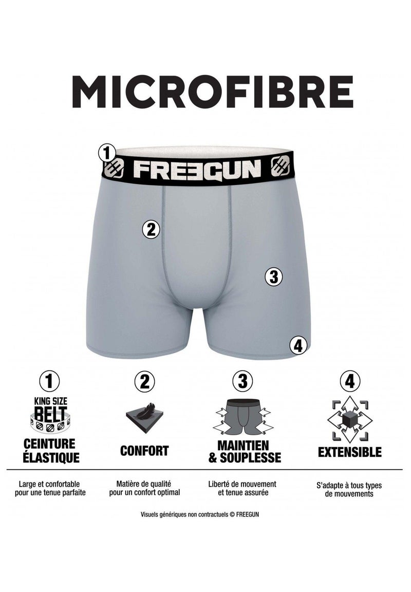 Lot de 3 boxers enfant Uni Rainbow Freegun Noir - Kiabi