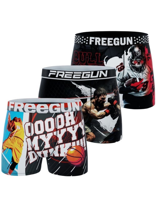 Lot de 3 Boxers enfant US Sports  Freegun - Kiabi